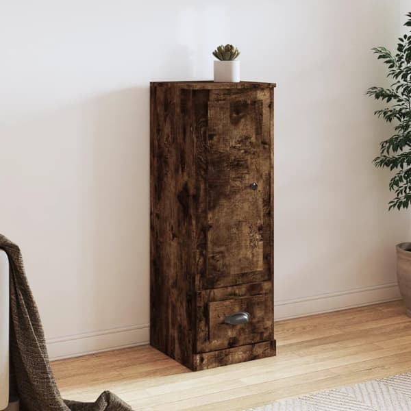 vidaXL skab 36x35,5x103,5 cm konstrueret træ røget egetræsfarve