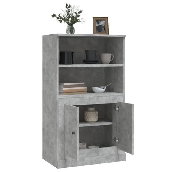 vidaXL skænk 60x35,5x103,5 cm konstrueret træ betongrå