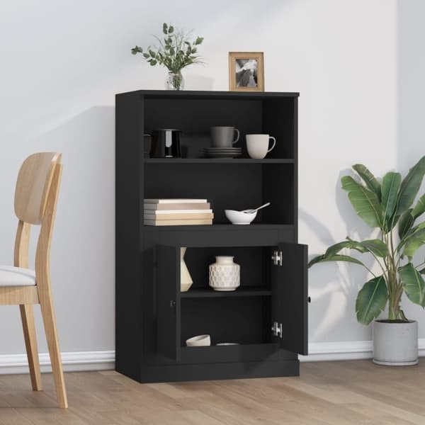 vidaXL skænk 60x35,5x103,5 cm konstrueret træ sort