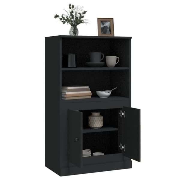 vidaXL skænk 60x35,5x103,5 cm konstrueret træ sort