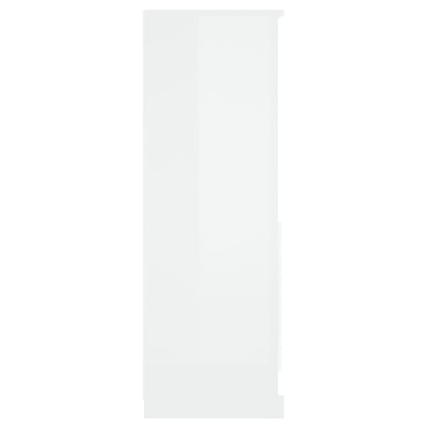 vidaXL skænk 60x35,5x103,5 cm konstrueret træ hvid højglans