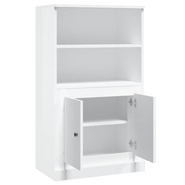 vidaXL skænk 60x35,5x103,5 cm konstrueret træ hvid højglans