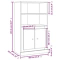 Miniatyrbillede 10 af 11: vidaXL skænk 60x35,5x103,5 cm konstrueret træ hvid højglans