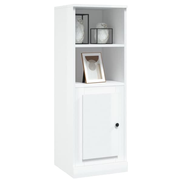vidaXL skab 36x35,5x103,5 cm konstrueret træ hvid højglans