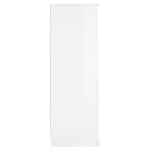 vidaXL skab 36x35,5x103,5 cm konstrueret træ hvid højglans
