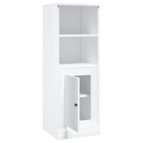 vidaXL skab 36x35,5x103,5 cm konstrueret træ hvid højglans