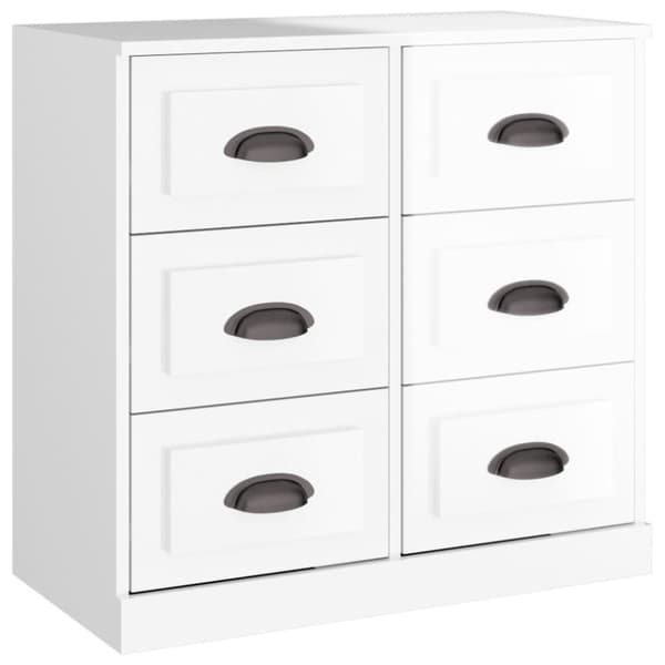 vidaXL Skjenk høyglans hvit 70x35,5x67,5 cm konstruert tre