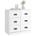 Miniatyrbilde 5 av 11: vidaXL Skjenk høyglans hvit 70x35,5x67,5 cm konstruert tre