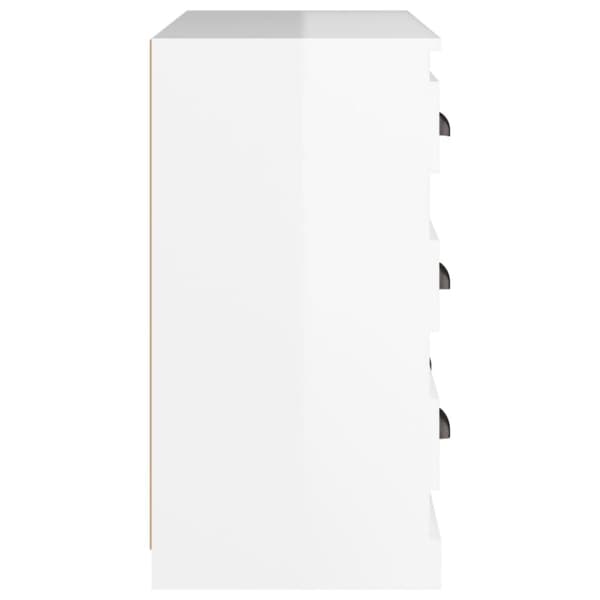 vidaXL Skjenk høyglans hvit 70x35,5x67,5 cm konstruert tre