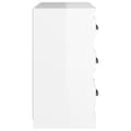 Miniatyrbilde 8 av 11: vidaXL Skjenk høyglans hvit 70x35,5x67,5 cm konstruert tre