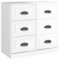 Miniatyrbilde 1 av 11: vidaXL Skjenk høyglans hvit 70x35,5x67,5 cm konstruert tre