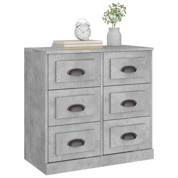 vidaXL Skåp betonggrå 70x35,5x67,5 cm konstruerat trä