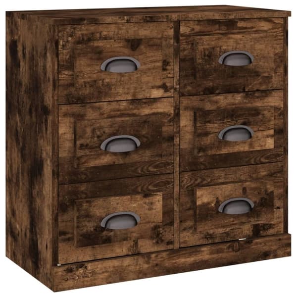 vidaXL Skänk rökfärgad ek 70x35,5x67,5 cm konstruerat trä