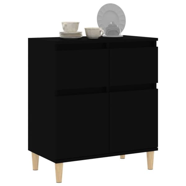 vidaXL skænk 60x35x70 cm konstrueret træ sort