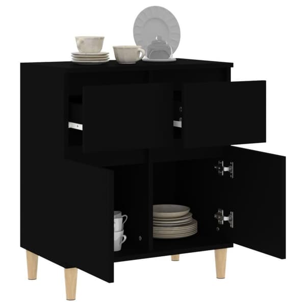 vidaXL skænk 60x35x70 cm konstrueret træ sort
