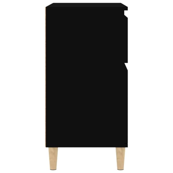 vidaXL Skjenk svart 60x35x70 cm konstruert tre