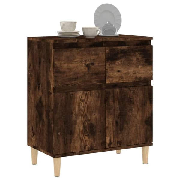 vidaXL Byrå rökfärgad ek 60x35x70 cm konstruerat trä