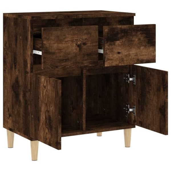 vidaXL Byrå rökfärgad ek 60x35x70 cm konstruerat trä
