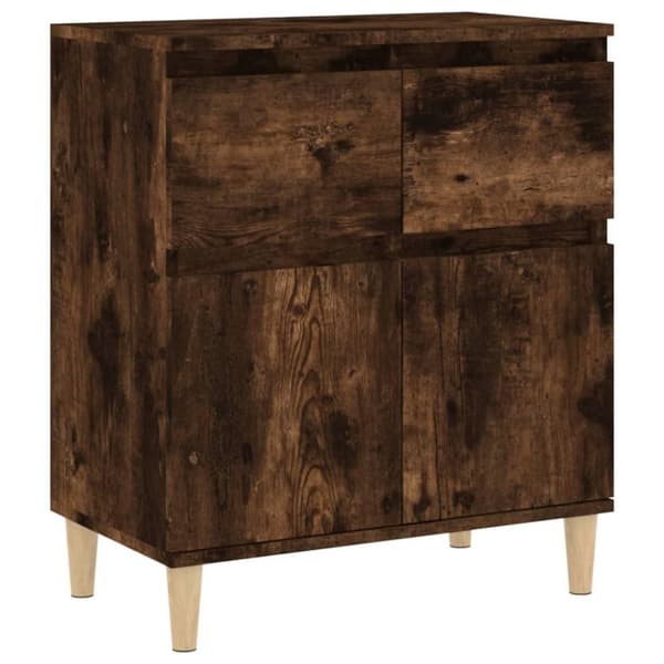 vidaXL Byrå rökfärgad ek 60x35x70 cm konstruerat trä