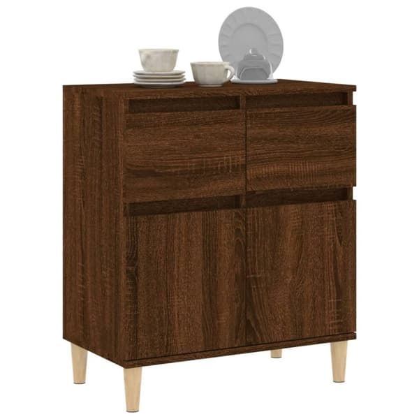 vidaXL Senkki ruskea tammi 60x35x70 cm tekninen puu