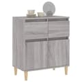 Miniatyrbilde 4 av 11: vidaXL Skjenk grå sonoma 60x35x70 cm konstruert tre