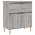 Miniatyrbilde 1 av 11: vidaXL Skjenk grå sonoma 60x35x70 cm konstruert tre