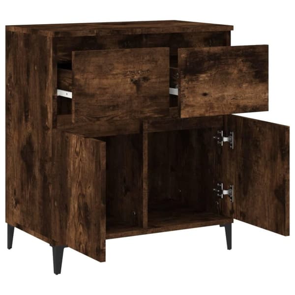 vidaXL Skjenk røkt eik 60x35x70 cm konstruert tre