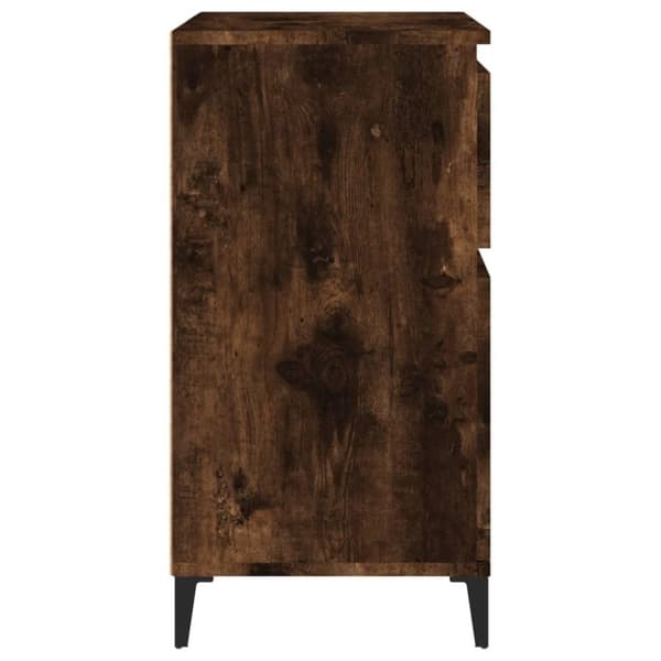 vidaXL Skjenk røkt eik 60x35x70 cm konstruert tre