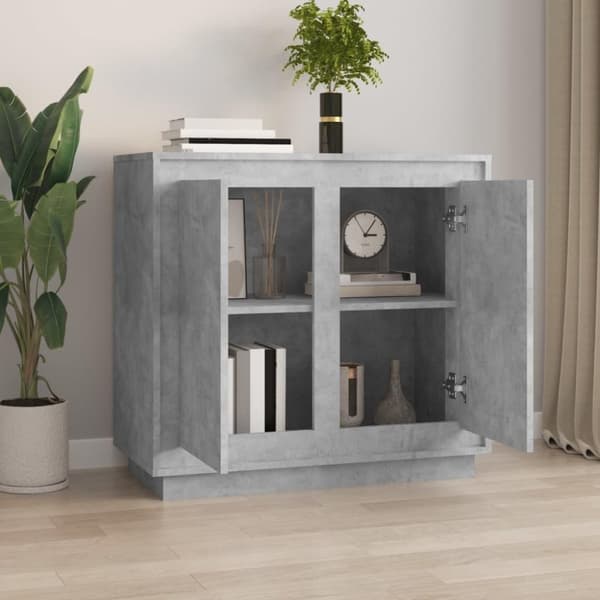 vidaXL Senkki betoninharmaa 80x34x75 cm tekninen puu