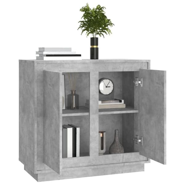 vidaXL Senkki betoninharmaa 80x34x75 cm tekninen puu