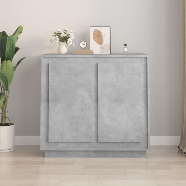 vidaXL Senkki betoninharmaa 80x34x75 cm tekninen puu