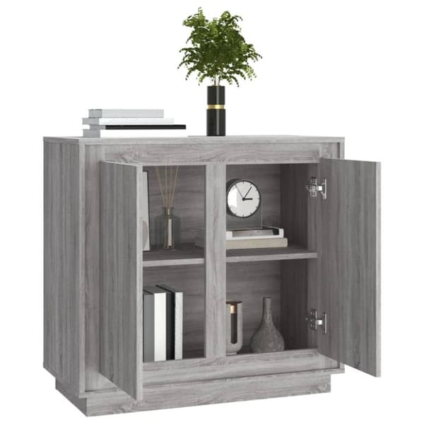 vidaXL Senkki harmaa Sonoma 80x34x75 cm tekninen puu