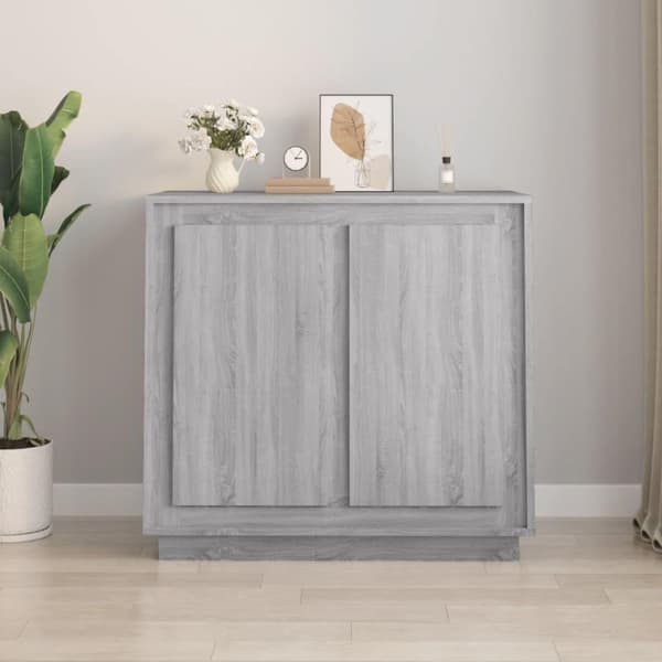 vidaXL Senkki harmaa Sonoma 80x34x75 cm tekninen puu