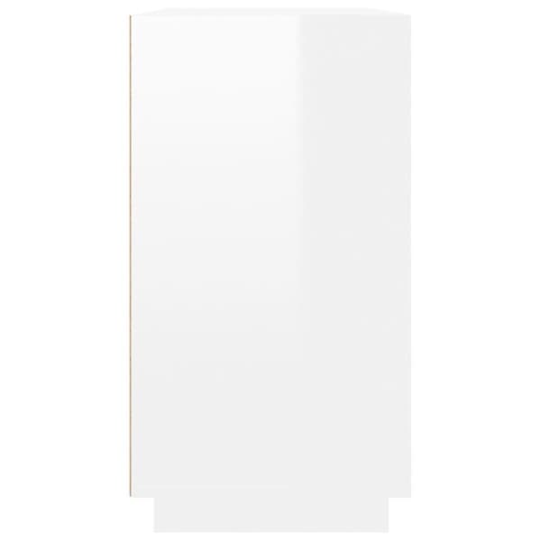 vidaXL Skänk vit högglans 80x34x75 cm konstruerat trä