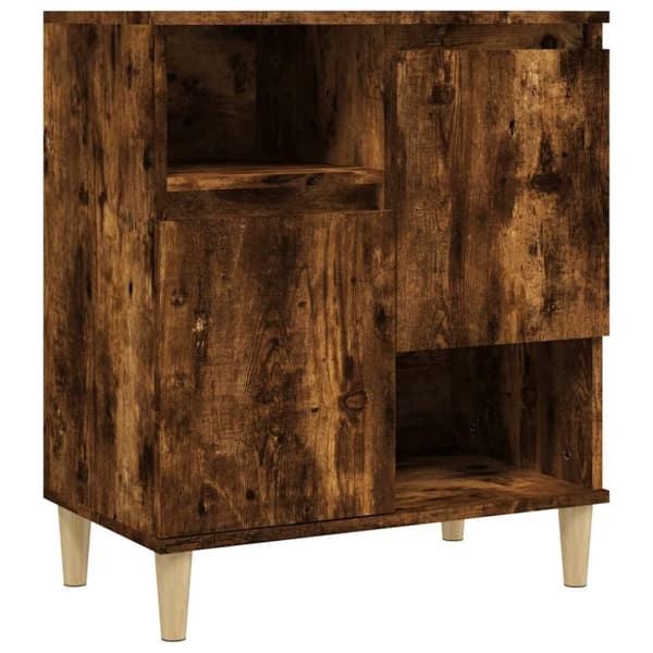 vidaXL Byrå rökfärgad ek 60x35x70 cm konstruerat trä