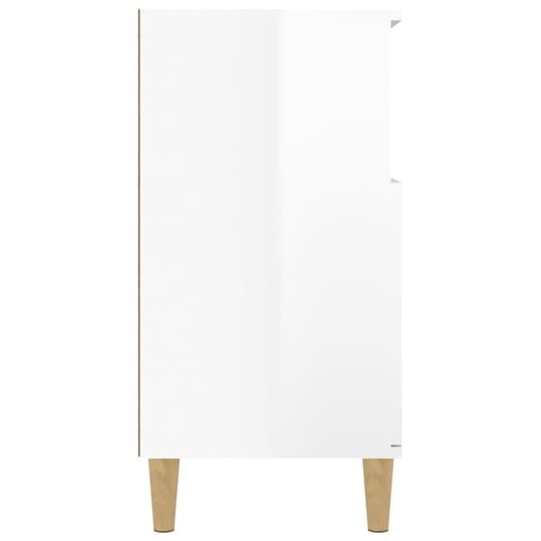 vidaXL skænk 60x35x70 cm konstrueret træ hvid højglans