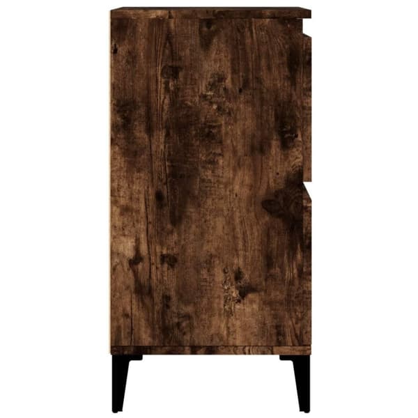 vidaXL Byrå rökfärgad ek 60x35x70 cm konstruerat trä