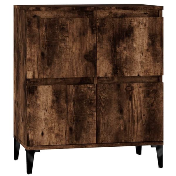 vidaXL Byrå rökfärgad ek 60x35x70 cm konstruerat trä