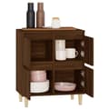Miniatyrbilde 5 av 11: vidaXL Skjenk brun eik 60x35x70 cm konstruert tre