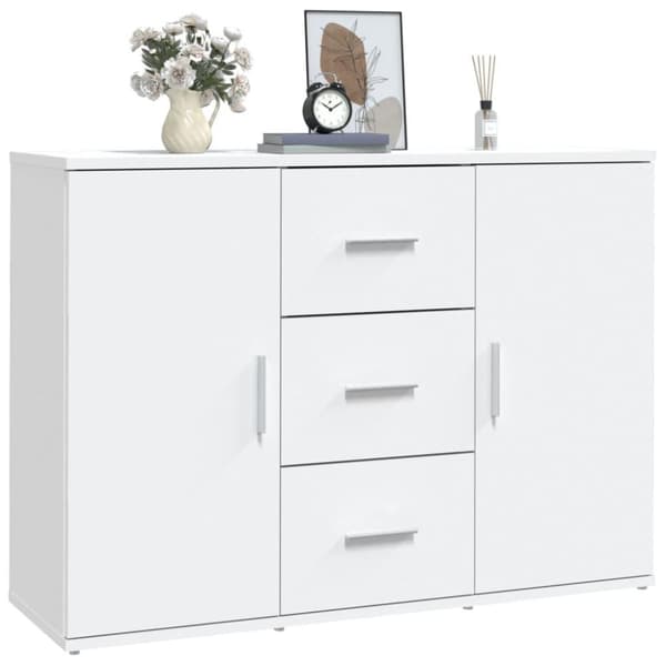 vidaXL Skänk vit 91x29,5x65 cm konstruerat trä
