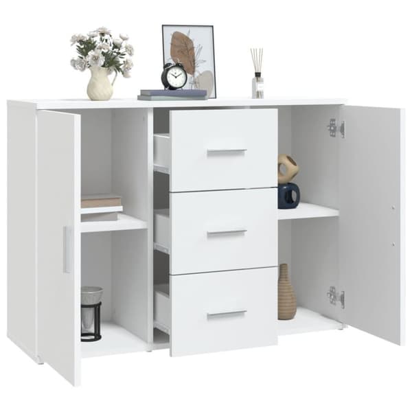 vidaXL Skänk vit 91x29,5x65 cm konstruerat trä