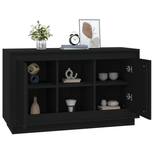 vidaXL skænk 102x35x60 cm konstrueret træ sort