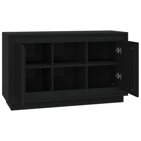 vidaXL skænk 102x35x60 cm konstrueret træ sort