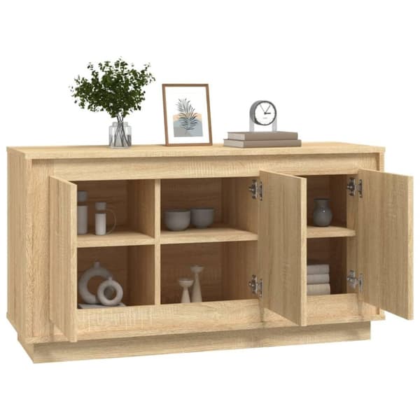 vidaXL skænk 102x35x55 cm konstrueret træ sonoma-eg