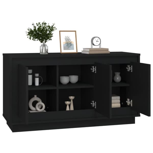 vidaXL Senkki musta 102x35x55 cm tekninen puu