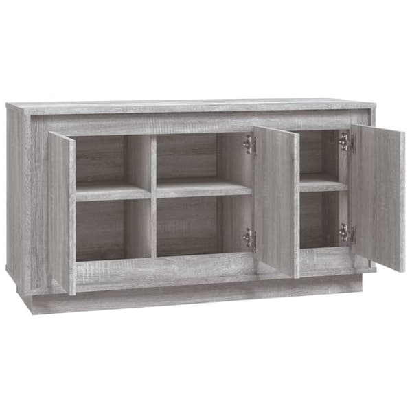 vidaXL skænk 102x35x55 cm konstrueret træ grå sonoma-eg