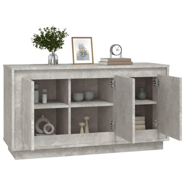 vidaXL Skjenk betonggrå 102x35x55 cm konstruert tre