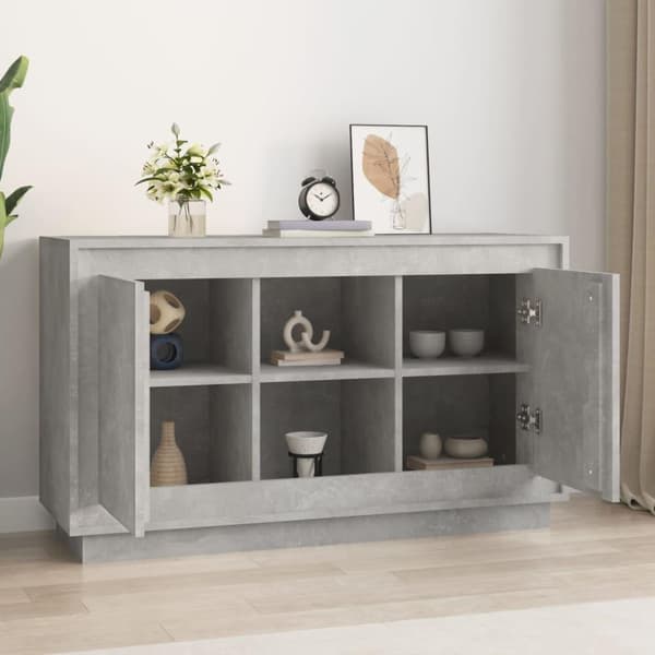 vidaXL Byrå betonggrå 102x35x60 cm konstruerat trä