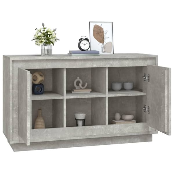 vidaXL Byrå betonggrå 102x35x60 cm konstruerat trä