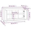 Miniatyrbilde 9 av 10: vidaXL Skjenk sonoma eik 102x35x60 cm konstruert tre